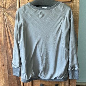 Brunello Cucinelli Silk Long Sleeved Top, Size S